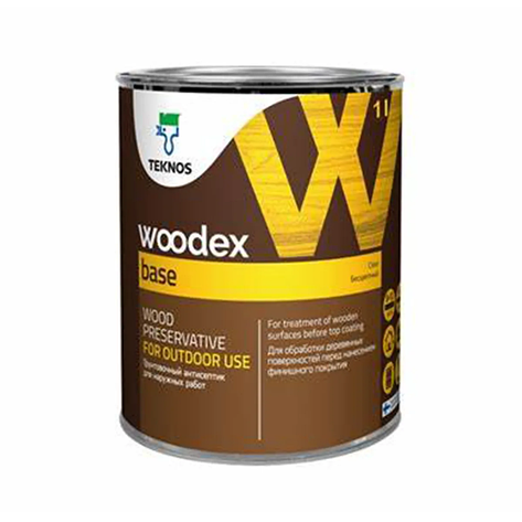 Ґрунтувальний антисептик для дерева Teknos Woodex Base (1л), фото 1