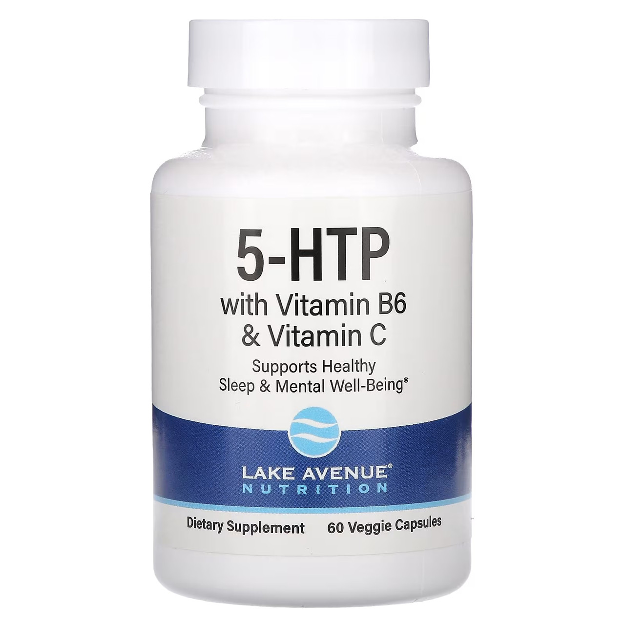 5-гідроксітріптофан з вітаміном B6 і вітаміном C Lake Avenue Nutrition 5-HTP+B6+Vitamin C 60 капс.