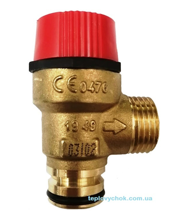 Клапан запобіжний (скидний) 3 бар на газовий котел Baxi, Westen 710071200