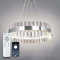 Світильник світлодіодний підвісний LUMINARIA SOFIA 120W R CHROME/CLEAR 600/1000 APP 220V IP20 з пультом ДУ