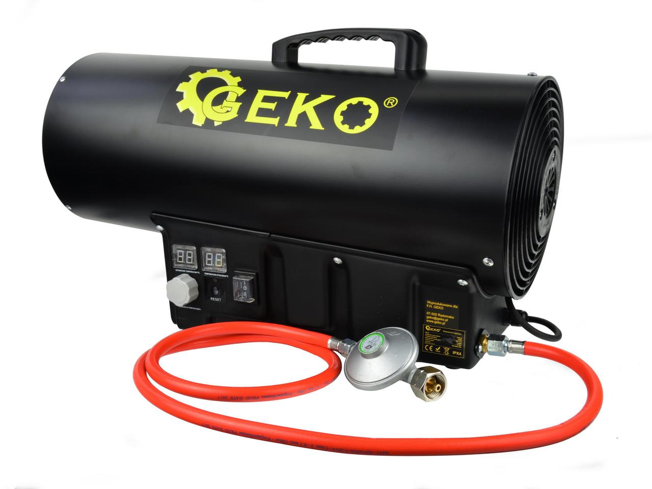 ТОП Газовий обігрівач 65 кВт, Газовий нагрівач з термостатом Geko G80415