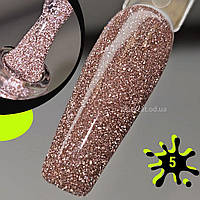 Світловідбивний гель лак бежевий світлий для нігтів Fiery Gel Saga 9мл №05