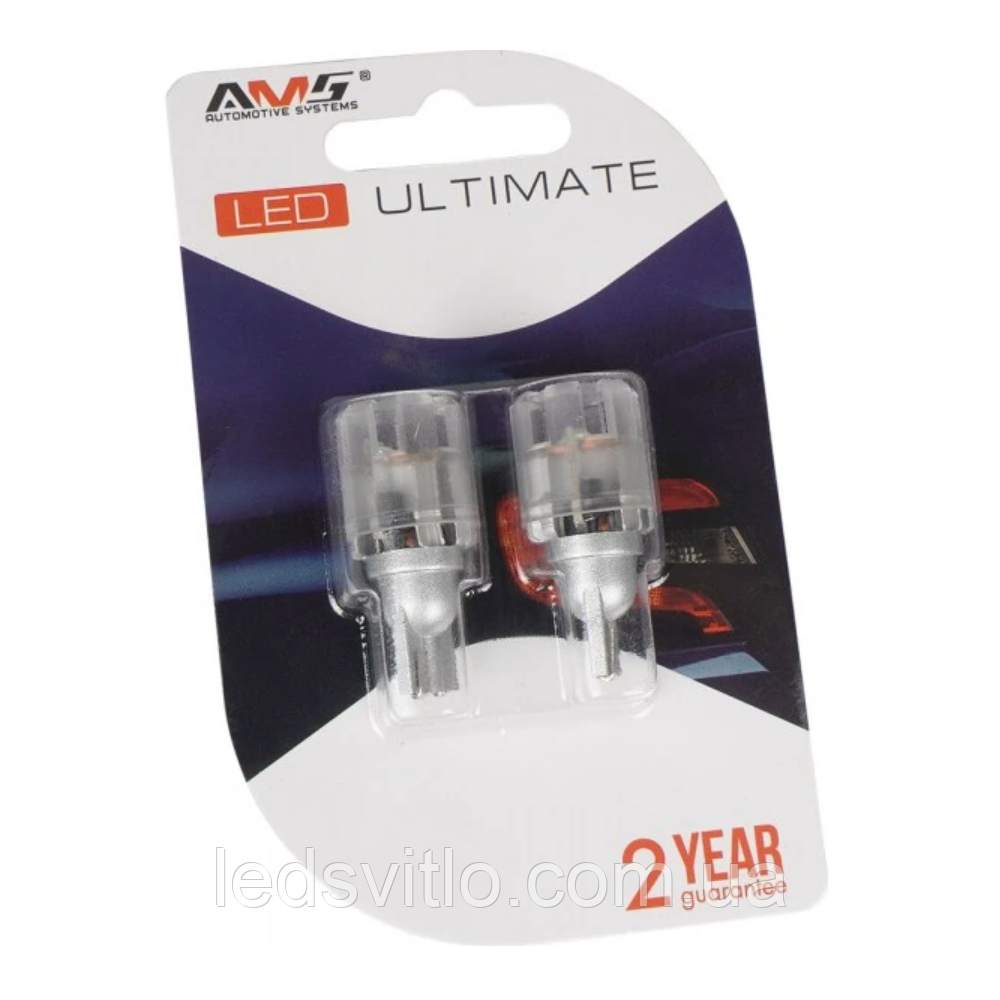 LED лампа автомобільна AMS Ultimate U6 T15 (W16W) 12V 1smd 5500K (Комплект 2шт), фото 1