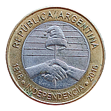 Аргентина 2 песо, 2016 200 років Незалежності, фото 2