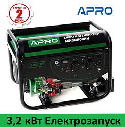 Генератор бензиновий APRO 3.0/3.2 кВт (електрозапуск)