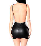 Плаття латексне блискуче жіноча сексуальна сукня еротична чорна (LTKpl-M), фото 3