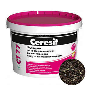 Штукатурка CERESIT CT 77 CHILE 5 декоративно-мозаїчна полімерна (зерно 1,4-2,0 мм), 14 кг
