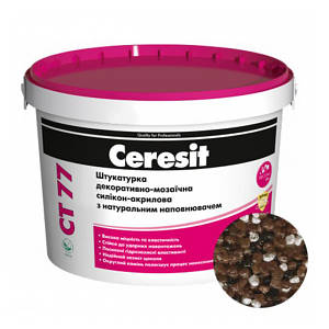 Штукатурка CERESIT CT 77 PERU 2 декоративно-мозаїчна полімерна (зерно 1,4-2,0 мм), 14 кг