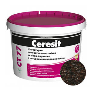 Штукатурка CERESIT CT 77 CHILE 6 декоративно-мозаїчна полімерна (зерно 1,4-2,0 мм), 14 кг