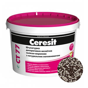 Штукатурка CERESIT CT 77 TIBET 6 декоративно-мозаїчна полімерна (зерно 1,4-2,0 мм), 14 кг