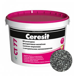 Штукатурка CERESIT CT 77 TIBET 5 декоративно-мозаїчна полімерна (зерно 1,4-2,0 мм), 14 кг