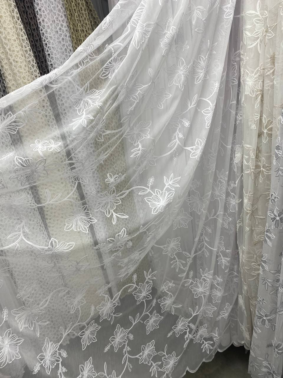 Тюль бамбук заввишки 2,8 м. білий