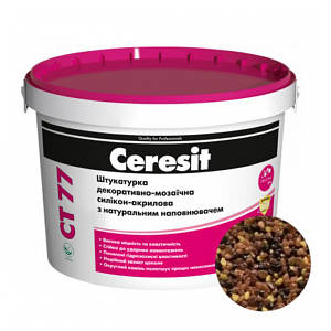 Штукатурка CERESIT CT 77 PERU 4 декоративно-мозаїчна полімерна (зерно 1,4-2,0 мм), 14 кг