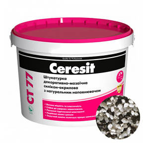 Штукатурка CERESIT CT 77 TIBET 3 декоративно-мозаїчна полімерна (зерно 1,4-2,0 мм), 14 кг