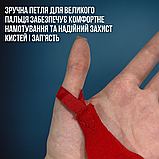 Бинти для бокса 3 метра боксерські бавовняні на руку під перчатки тренувальні Hechpro пара 2 шт червоні (001), фото 3
