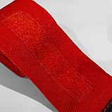 Бинти для бокса 3 метра боксерські бавовняні на руку під перчатки тренувальні Hechpro пара 2 шт червоні (001), фото 9