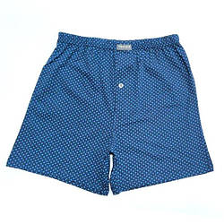 Чоловічі труси боксерки сімейні класичні бавовна Атлет МБ 000019 сині розмір 44 XS