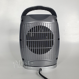 Тепловентилятор керамічний JL NIVA портативний електрообігрівач 1500W Silver PTC-905A, фото 4