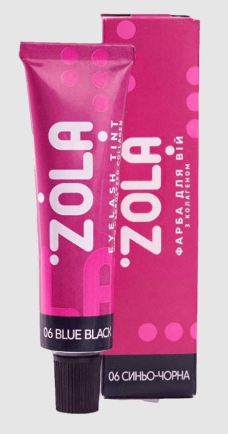 Фарба для брів з колагеном ZOLA Eyebrow Tint With Collagen - 06 Blue Black (15 ml)