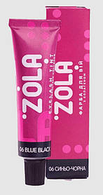 Фарба для брів з колагеном ZOLA Eyebrow Tint With Collagen - 06 Blue Black (15 ml)