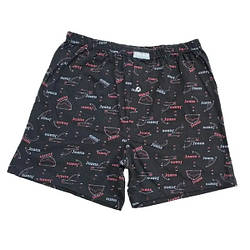 Чоловічі труси боксерки сімейні класичні бавовна Атлет МБ 000035 чорні, розмір 44 XS