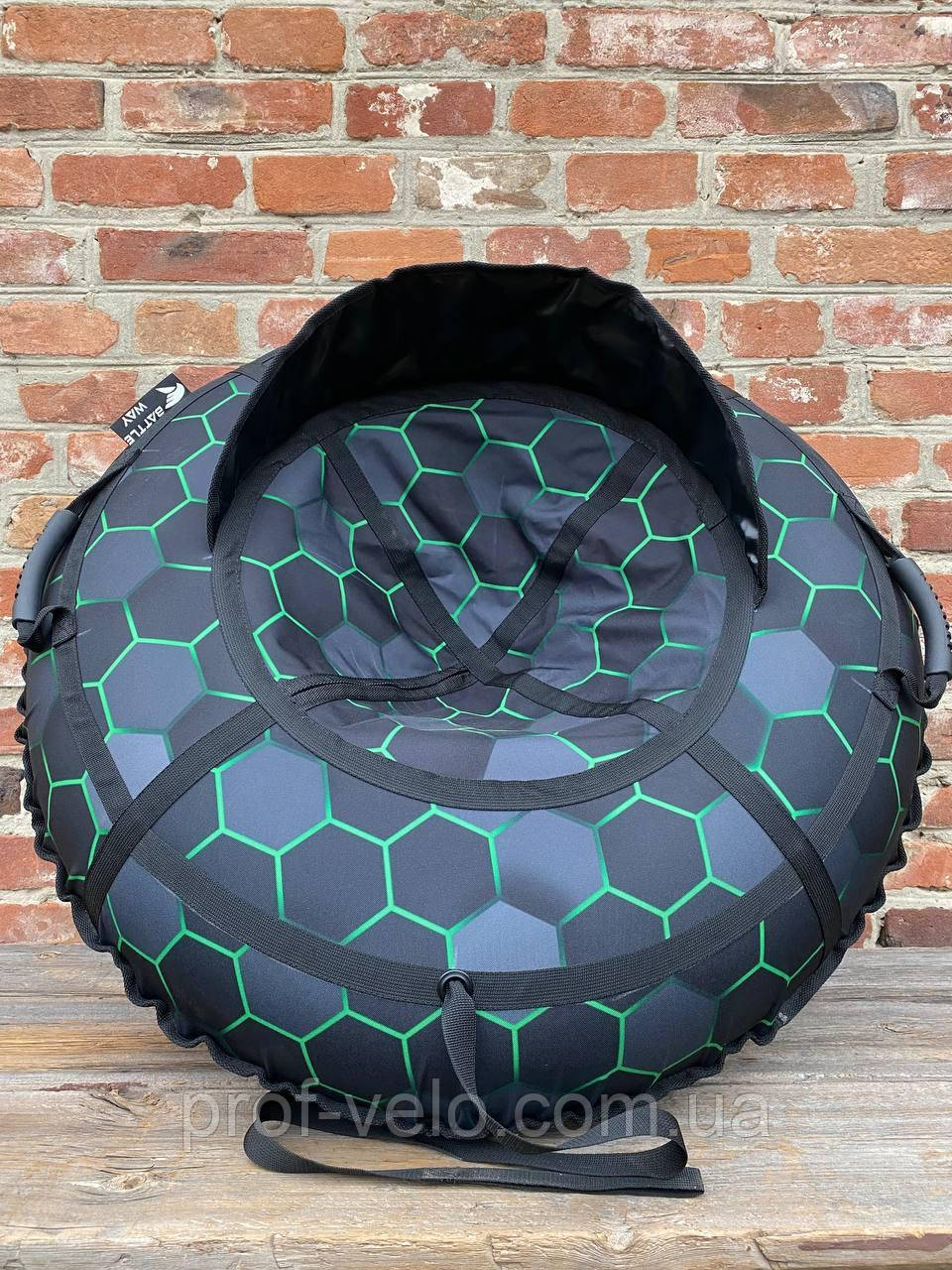 Тюбінг зі спинкою Соти 3D Зелені 100 см, фото 1