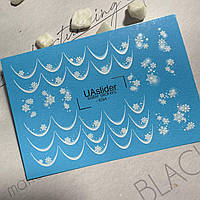 Наклейки для дизайну нігтів 694 новорічні