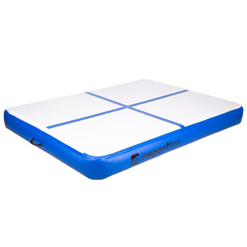 Килимок надувний inSPORTline Air-impact 200x150 см, біло-синій, фото 1
