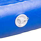 Килимок надувний inSPORTline Air-impact 200x150 см, біло-синій, фото 5