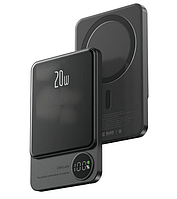 Магнітний павербанк портативний з бездротовою зарядкою 10000 мАч для iPhone, Power Bank Чорний