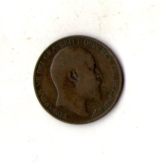 Велика Британія Король Едуард VII 1/2 пенні 1907 рік №1740