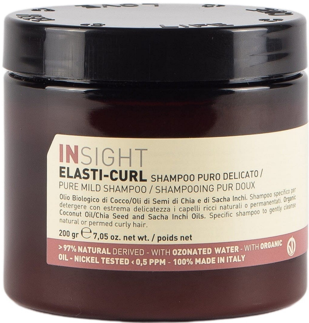 Шампунь для кучерявого волосся Insight Elasti-Curl Pure Mild Shampoo 200 г, фото 1