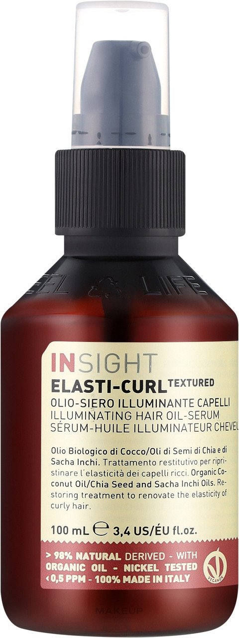 Сироватка для кучерявого волосся Insight Elasti-Curl Textured Illuminating Hair Oil-Serum 100 мл, фото 1