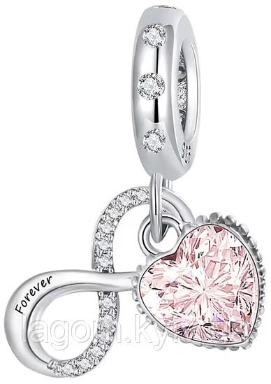Срібний шарм-підвіска у стилі PANDORA Romantic Charm 925 проба срібна намистна на браслет ПАНДОРА