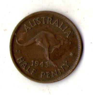 Австралія Георг VI 1/2 пенні 1943 рік №1739