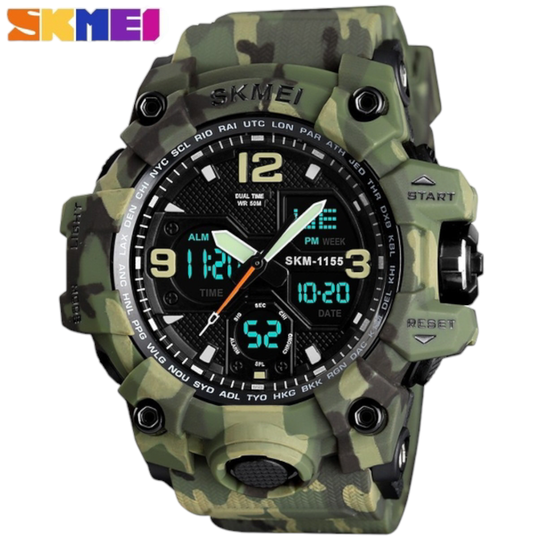 Тактичний годинник SKMEI 1155B Military Waterproof multicam