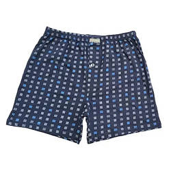 Чоловічі труси боксерки сімейні класичні бавовна Атлет МБ 000061 в клітинку сірі, розмір 44 XS