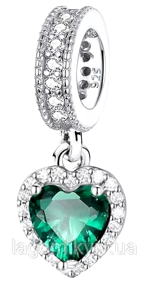 Срібний шарм-підвіска у стилі PANDORA Romantic Charm 925 проба срібна намистна на браслет ПАНДОРА, фото 1