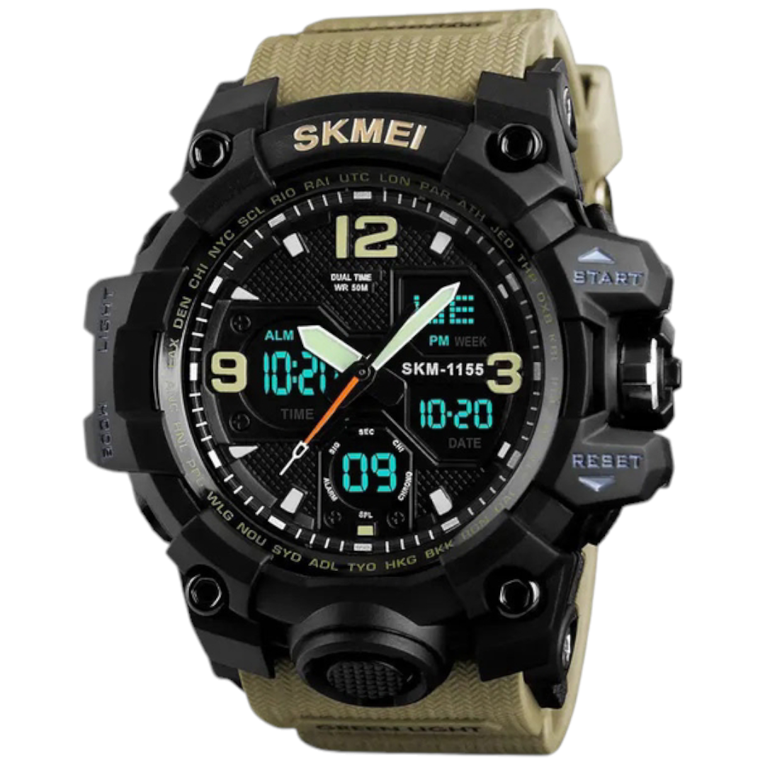 Тактичний годинник SKMEI 1155B Military Waterproof койот, фото 1