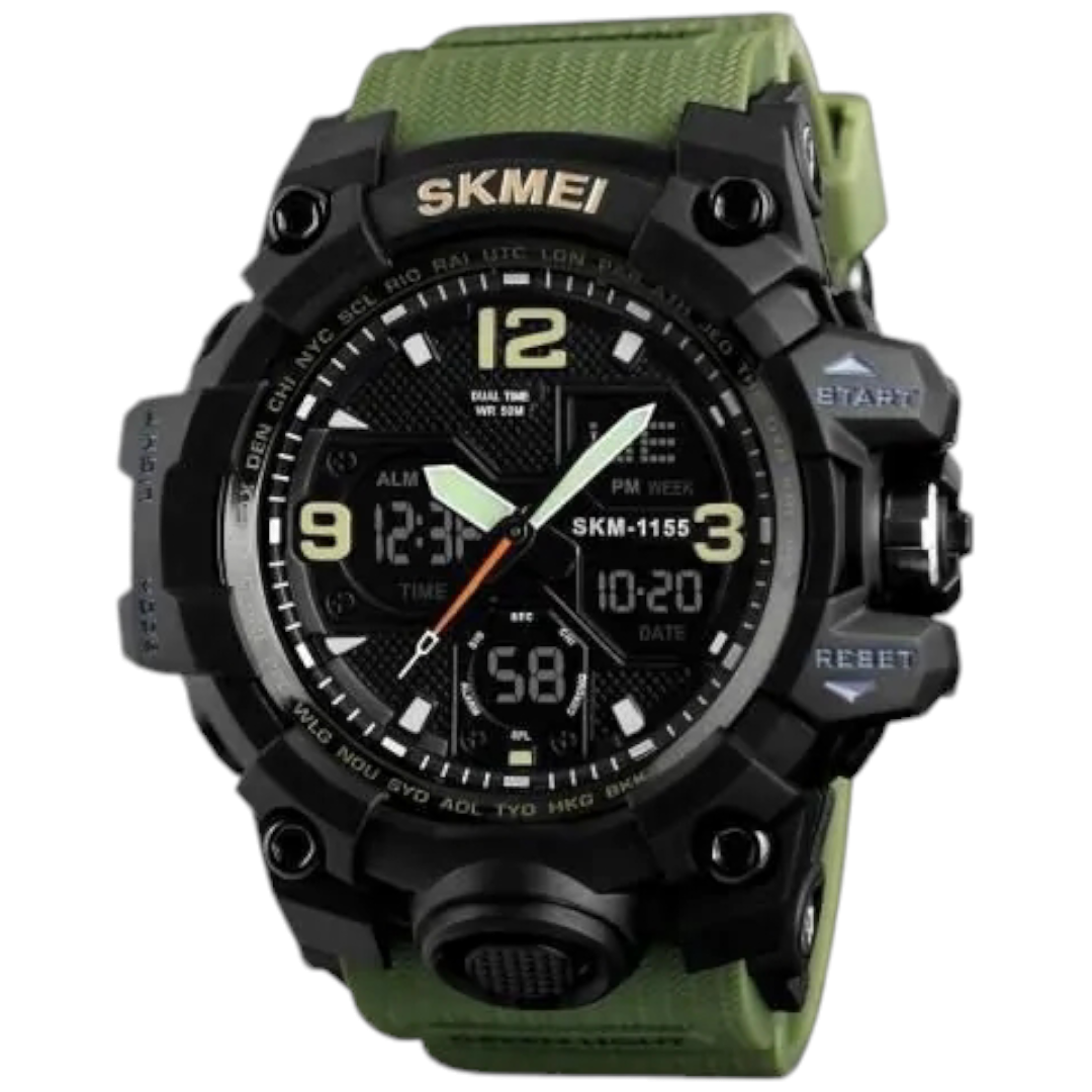 Тактичний годинник SKMEI 1155B Military Waterproof олива, фото 1