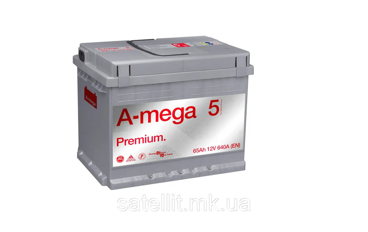 АКБ A-MEGA Premium М5 (0+ праворуч) 6СТ-65 640А