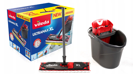 Набір для прибирання відро зі шваброю Vileda Ultramax XL 42 см, фото 1