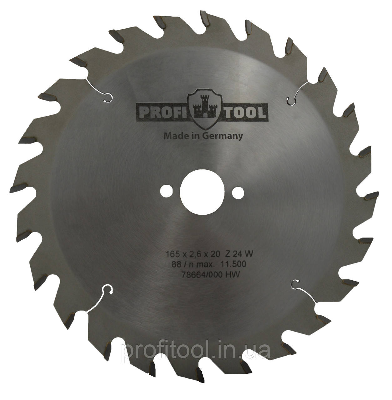 Диск пиляльний PROFITOOL - 165х2,6х1,6х20 мм Z=24, W (ATB) (2116501)
