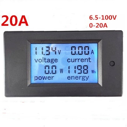 Ватметр,Ампермтр,вольтметр PeaceFair PZEM-031 LCD DC 6,5 V-100V / 20A