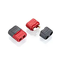 Роз'єм живлення Amass T-Plug(F), 2 конт. (гнездо + штекер), червоний