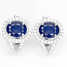Сапфир, серьги