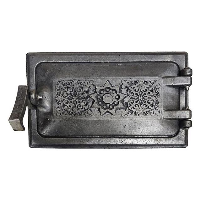 Дверцята піддувальні чавунні Зірка гачок 210*110мм, фото 1