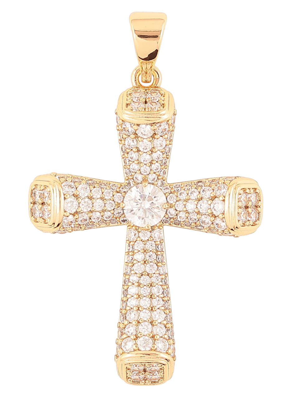 Кулон Xuping Позолота 18K "Хрест з інкрустацією цирконієм» для ланцюжка до 7мм