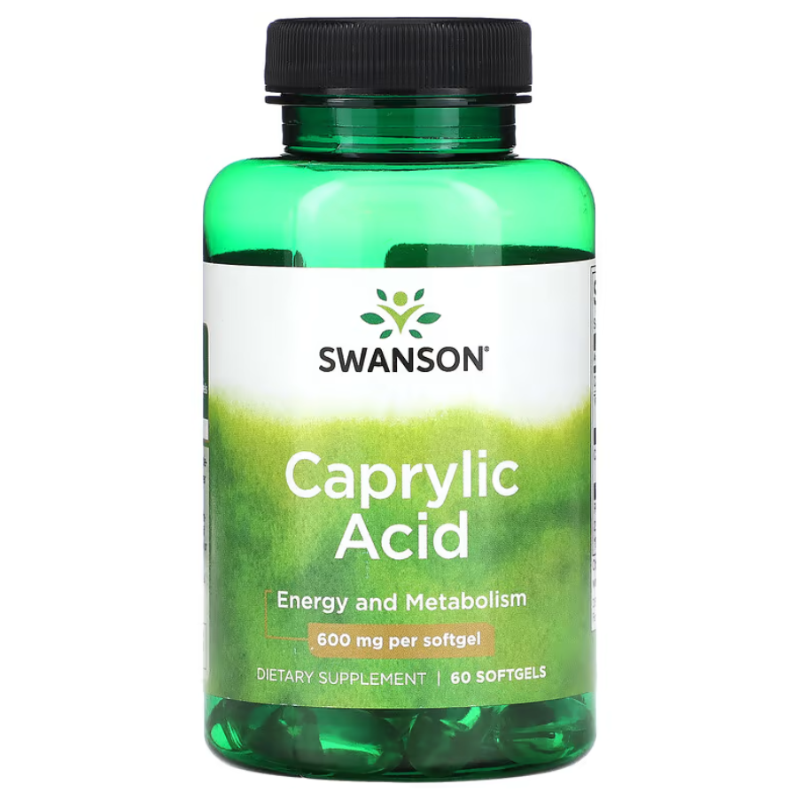 Caprylic Acid 600 мг Swanson 60 капсул, фото 1