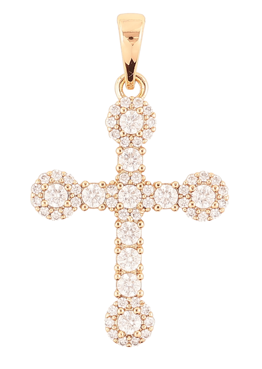 Кулон Xuping Позолота 18K "Хрест з цирконієм» для ланцюжка до 6мм